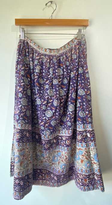 Vintage Bakalli Indian Block Print Skirt - image 1