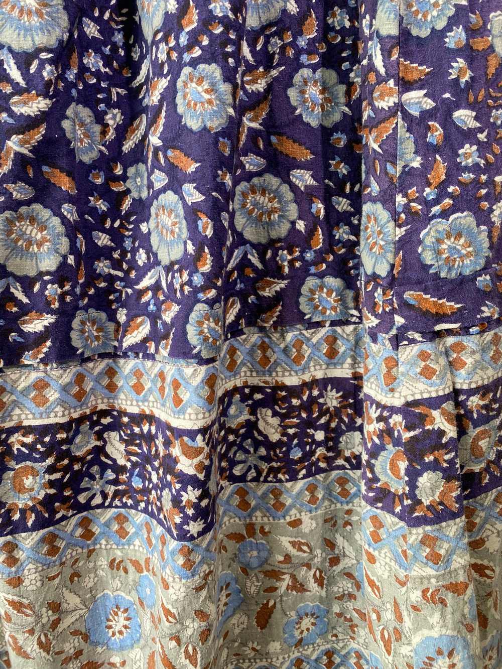 Vintage Bakalli Indian Block Print Skirt - image 3