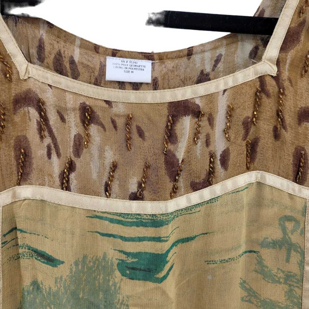 Vintage Vintage Dress Cheetah Safari Short Sleeve… - image 4