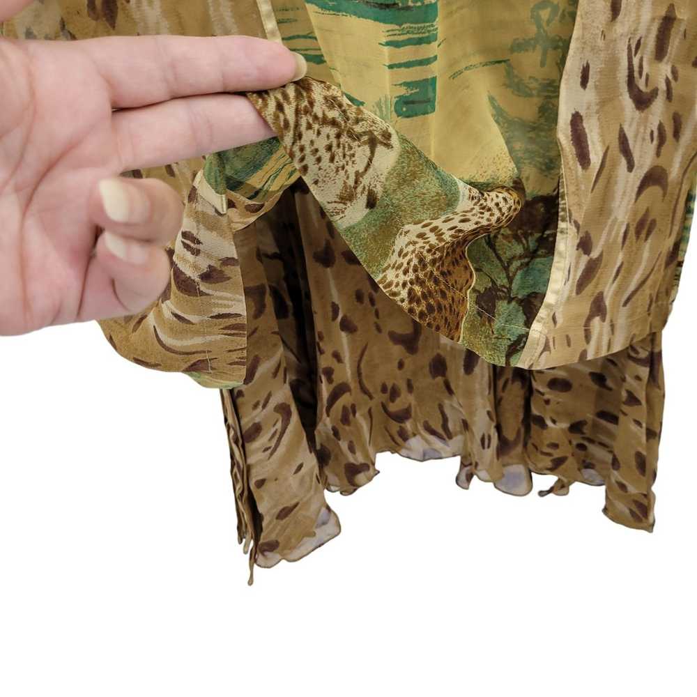 Vintage Vintage Dress Cheetah Safari Short Sleeve… - image 5
