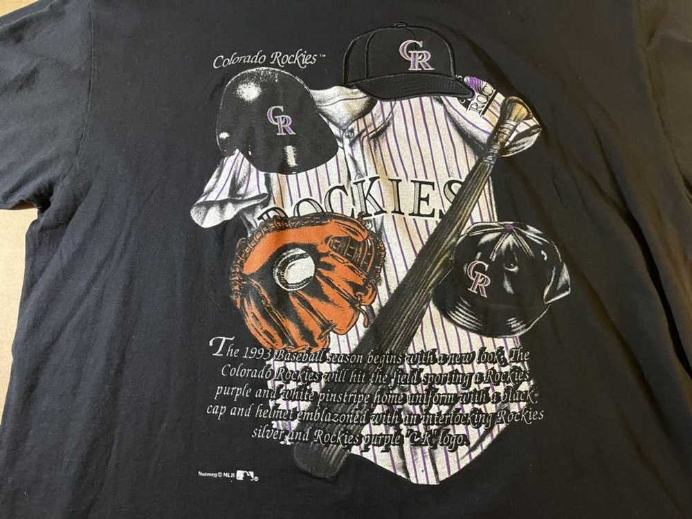 MLB × Nutmeg Mills × Vintage 1993 MLB Rockies Nut… - image 2