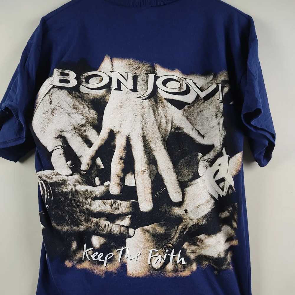 Band Tees × Bon Jovi × Vintage 90's Bon Jovi Keep… - image 3