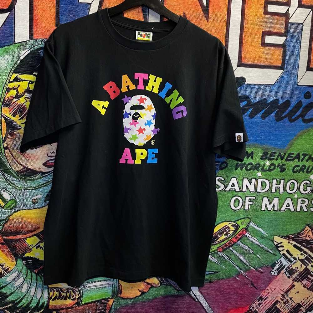 Bape Bape Bathing Ape Multi Color Sta College Tee… - image 1