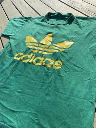 80s Adidas Trefoil Logo 2 Sided t-shirt Medium - The Captains Vintage