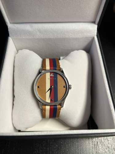 Gucci G-Timeless Quartz Brown/Red/Blue Dial Men's 