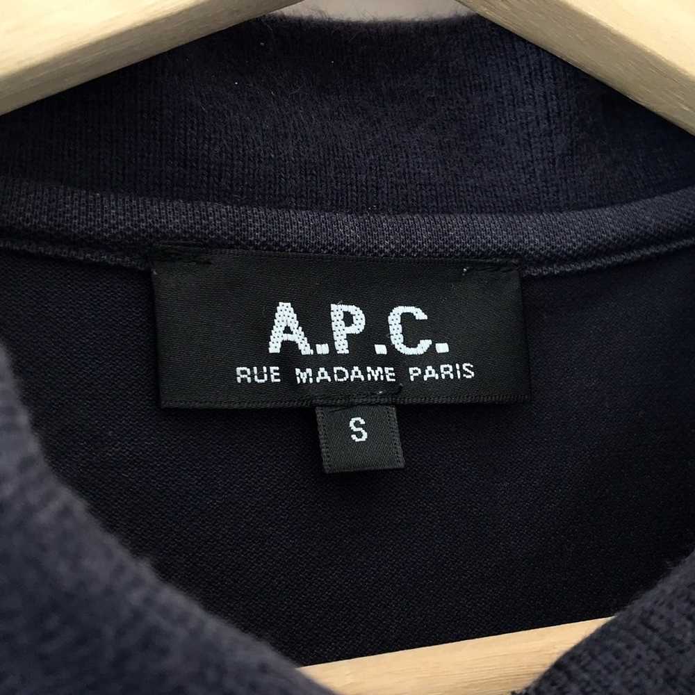 A.P.C. Authentic A.P.C Paris Navy Basic Logo Polo… - image 7