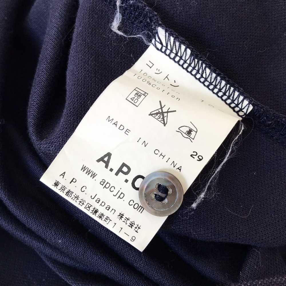 A.P.C. Authentic A.P.C Paris Navy Basic Logo Polo… - image 8