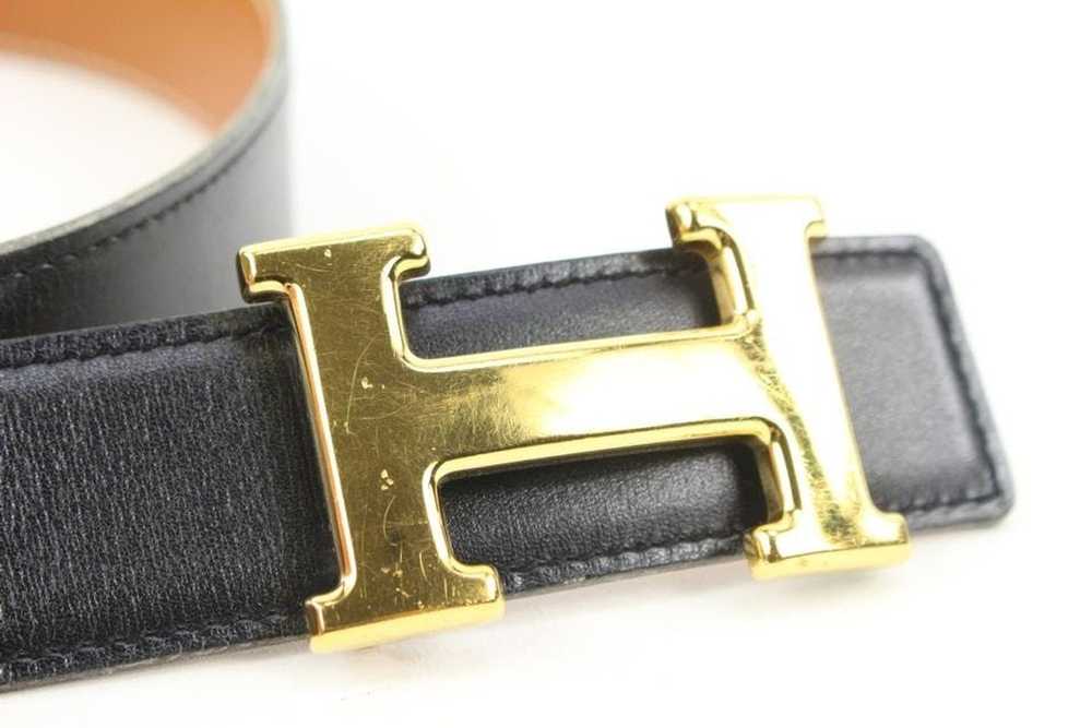 Hermes Hermès Black x Brown 18mm H Logo Belt Kit … - image 12