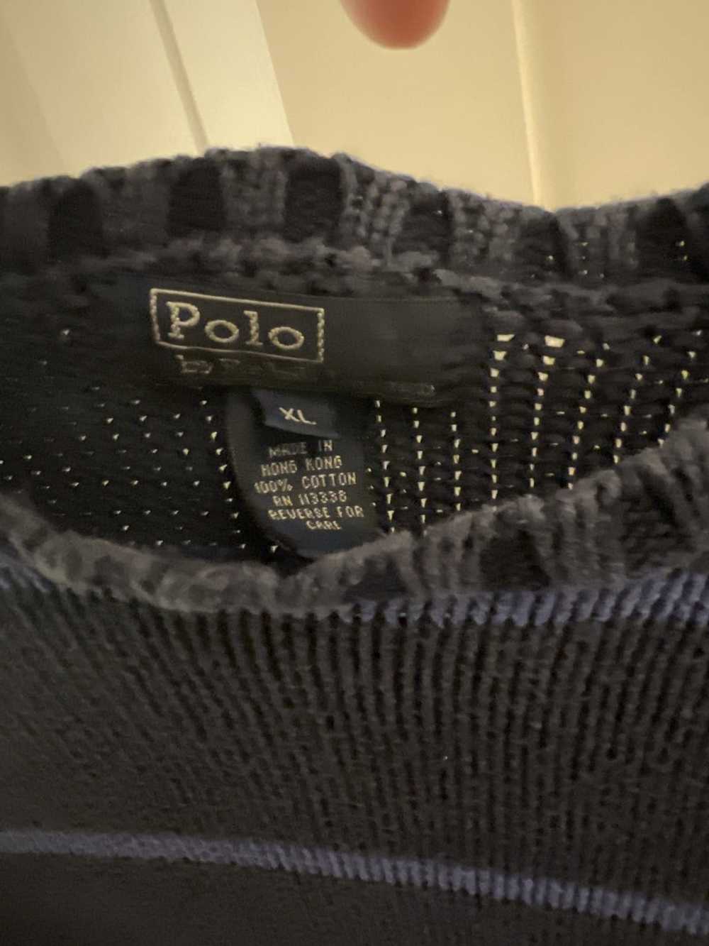 Polo Ralph Lauren Knitted blue Polo Sweater (Runs… - image 3