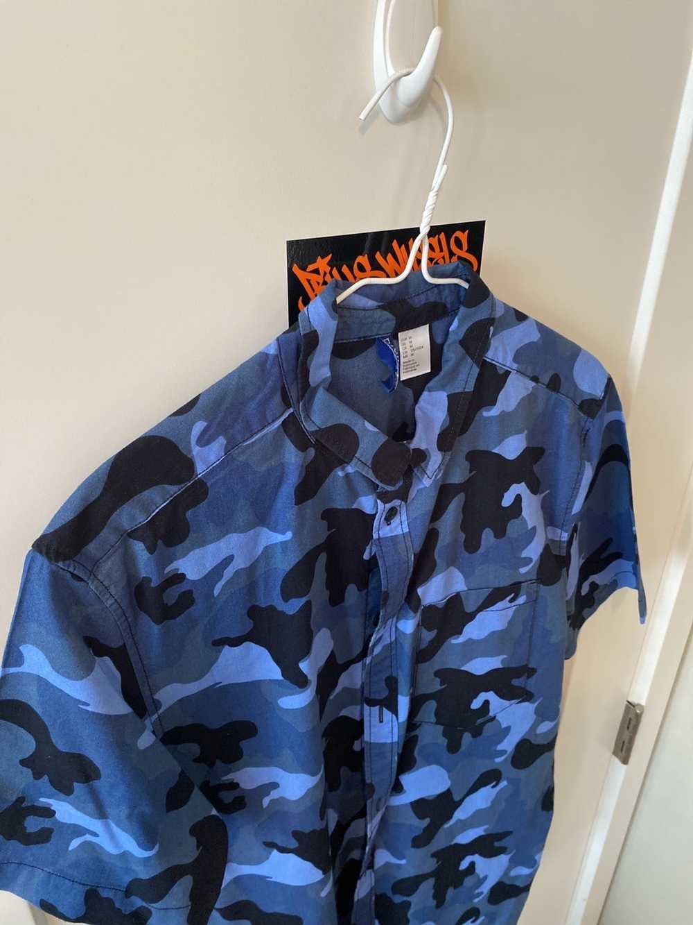 H&M × Streetwear × Vintage DIVIDED Blue Camouflag… - image 2