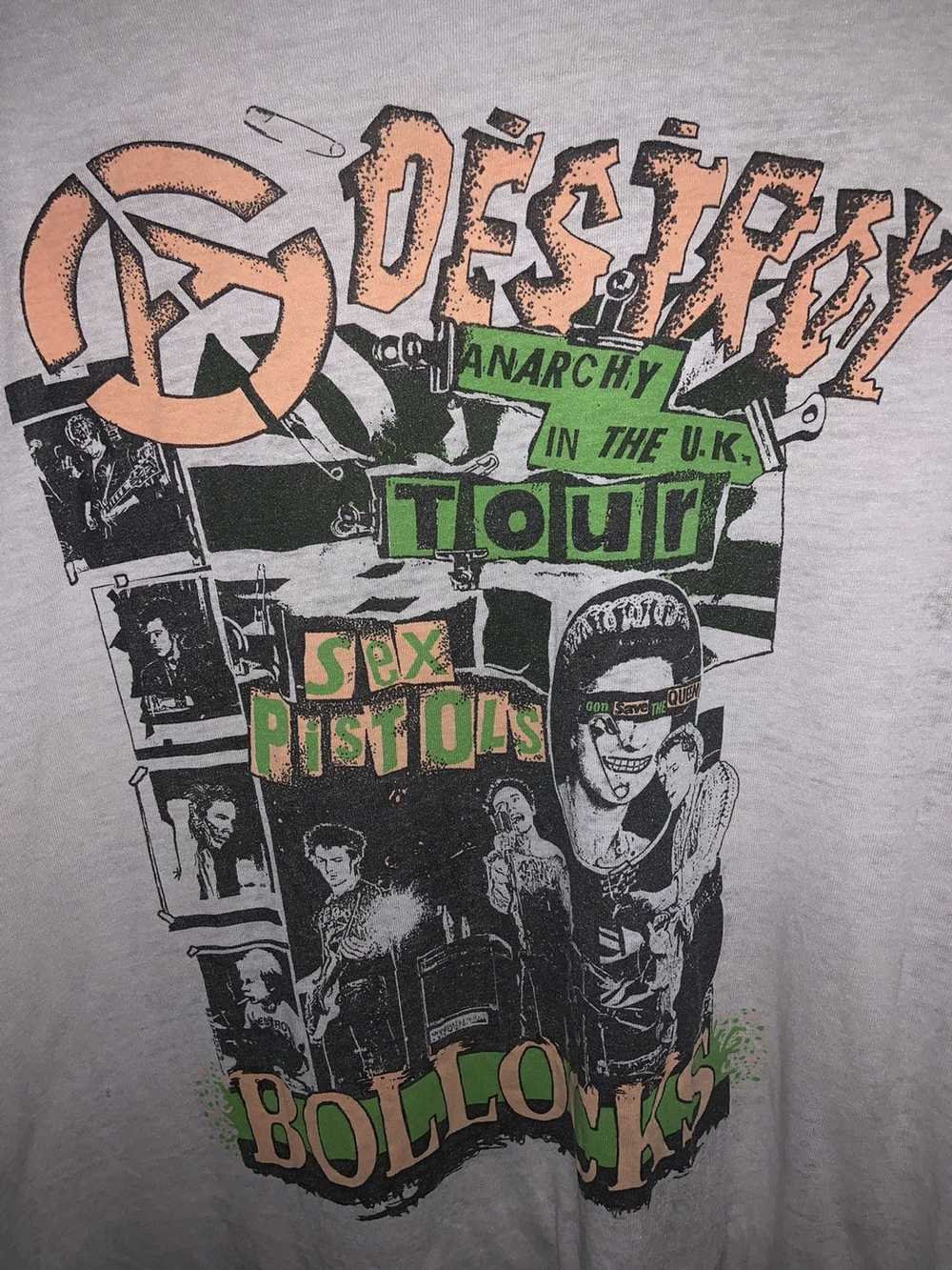 Screen Stars Vintage 90s Sex Pistol T-Shirt - image 2