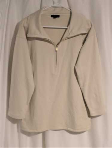 J.Crew 100%Cotton Oversized Terry Long Half Zip Tu