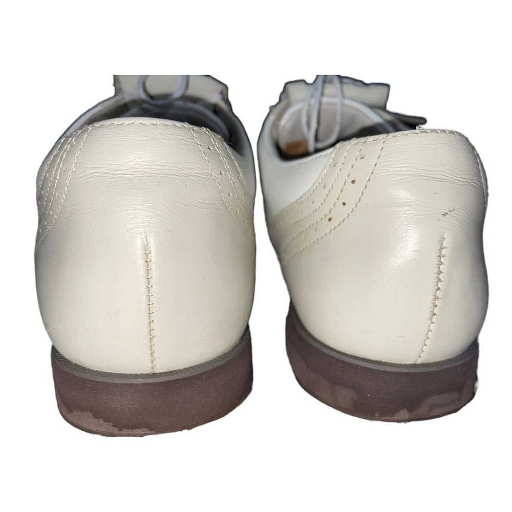 Footjoy Footjoy White Tan Punched Wing Tip Square… - image 7