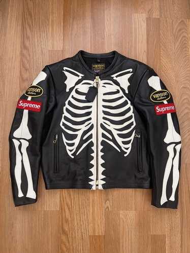 Supreme × Vanson Leathers Leather Bones Jacket FW1