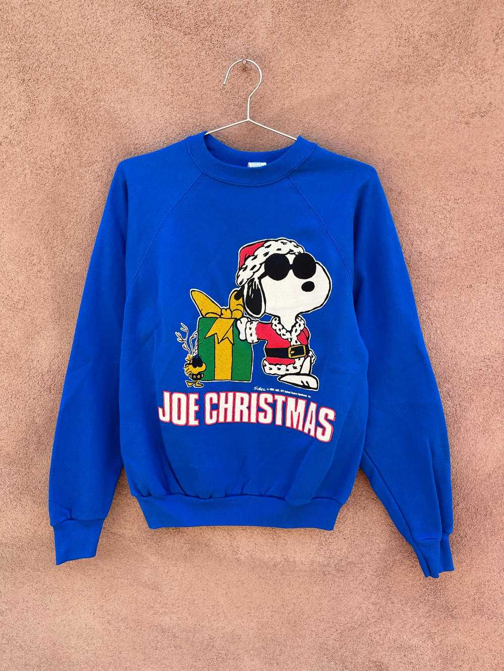 1970's Peanuts Joe Cool Xmas Sweatshirt - image 1