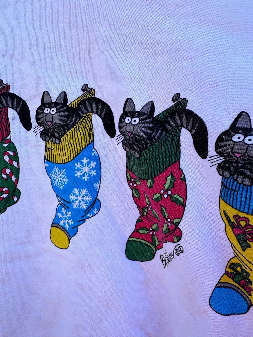 B. Kliban Christmas Cat Sweatshirt - image 2