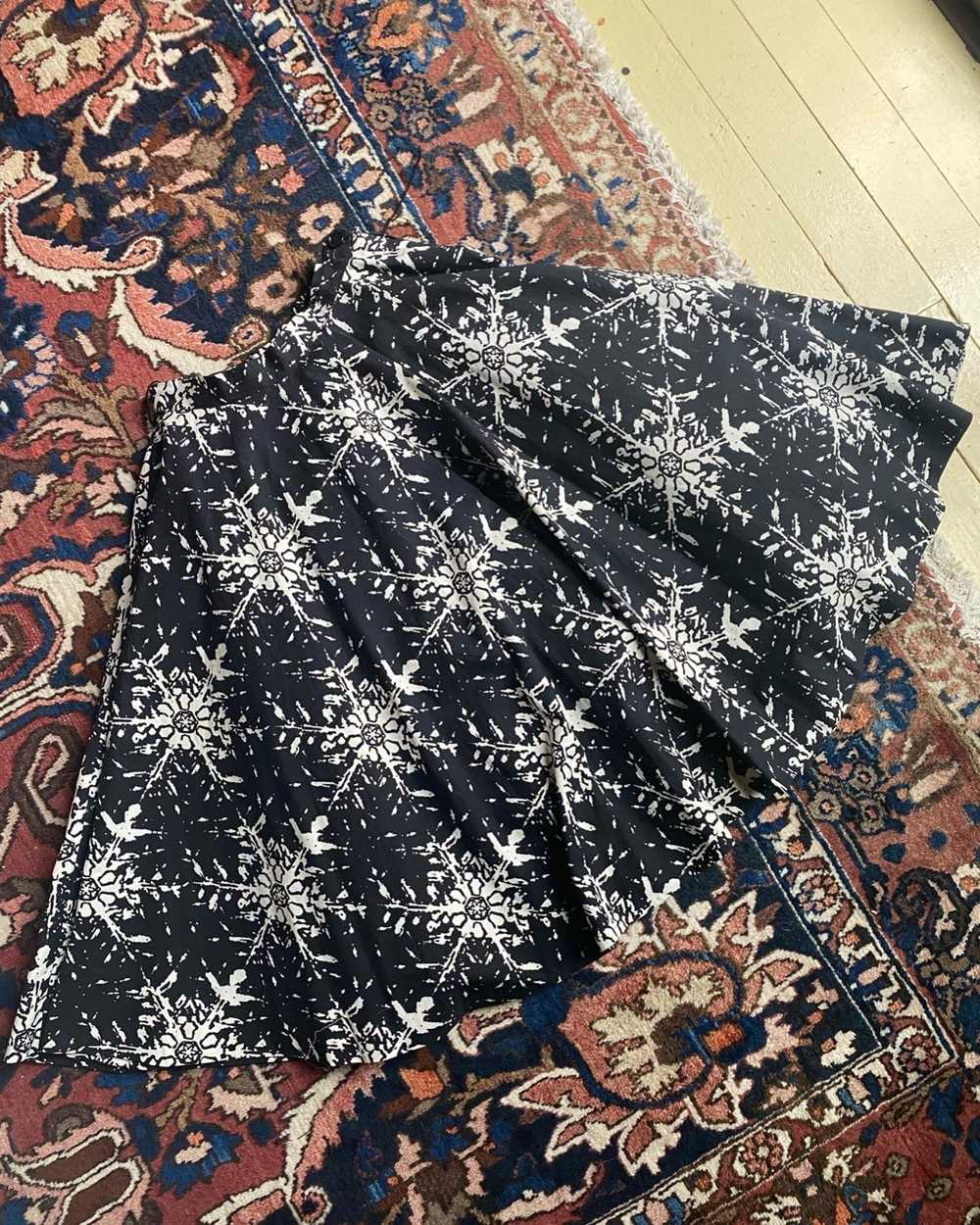 1950s Snowflake Cotton Swing Skirt - Xsmall - image 12