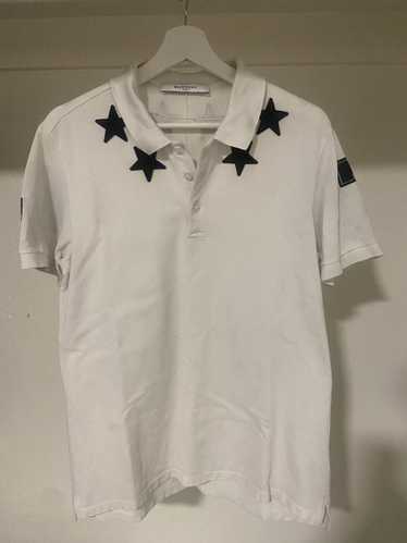 Givenchy Givenchy Cuban Fit White Polo Black Stars