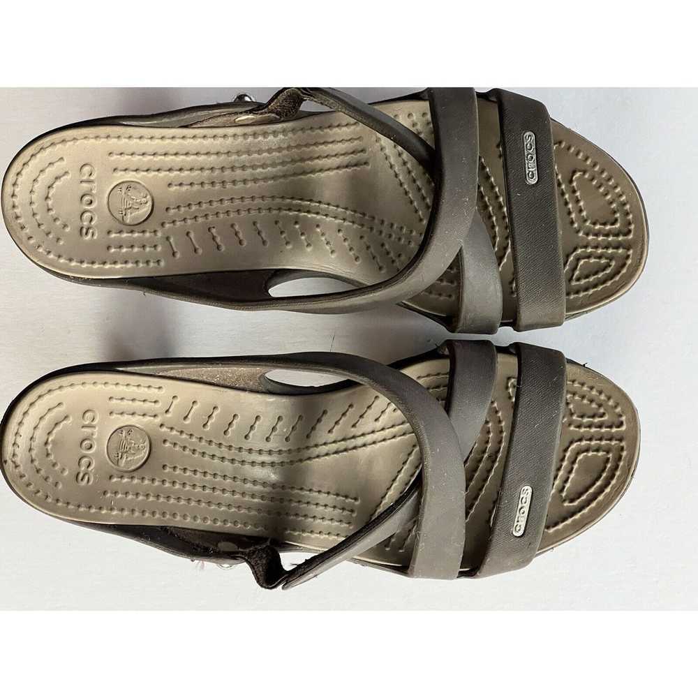 Crocs Crocs Cyprus IV Heels Slip On Sandals Brown… - image 2