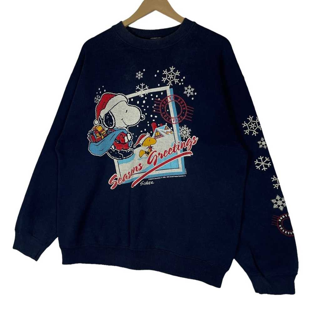 Vintage Vintage 90s Snoopy Season Greeting Sweats… - image 2