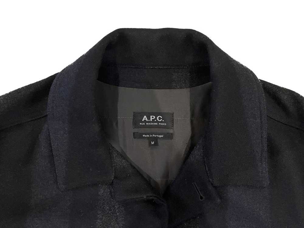 A.P.C. A.P.C Rue Madame Paris Black/Navy Wool Jac… - image 6