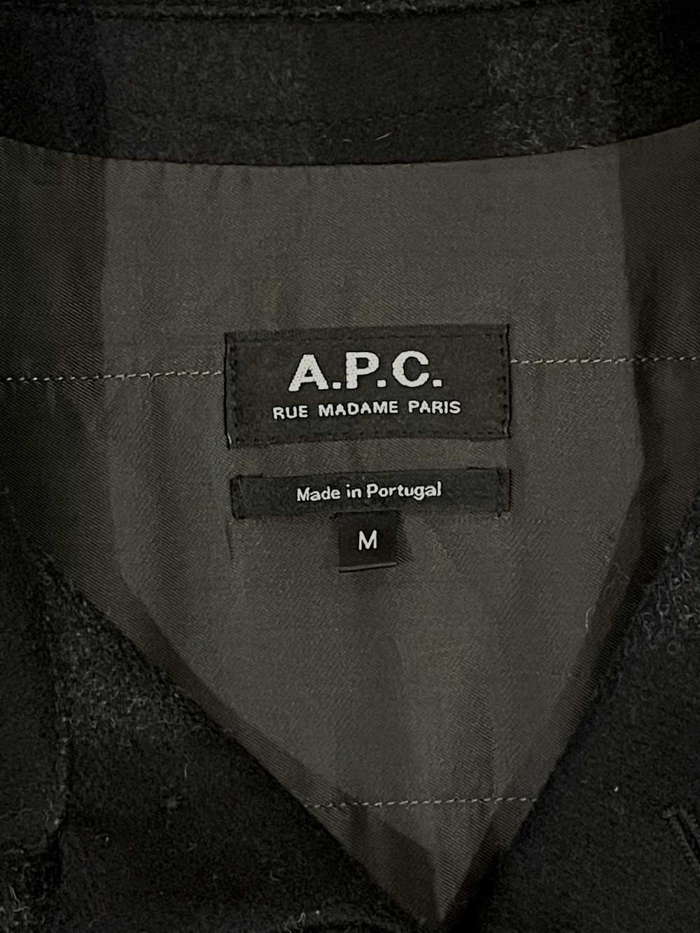 A.P.C. A.P.C Rue Madame Paris Black/Navy Wool Jac… - image 7
