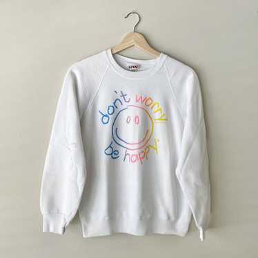 Streetwear × Vintage Don’t Worry Be Happy Rainbow… - image 1