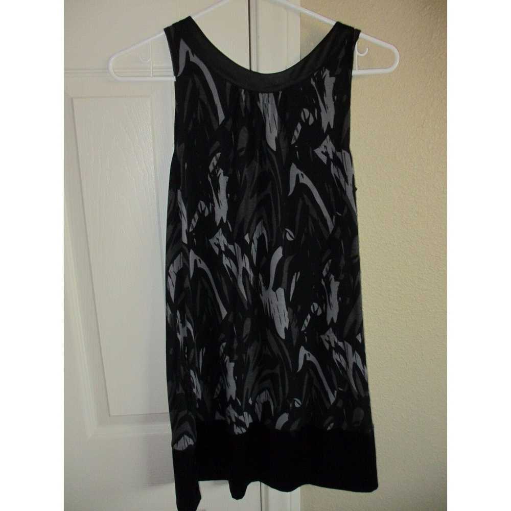 Express EXPRESS BLACK AND GREY SLEEVELESS TOP WIT… - image 1