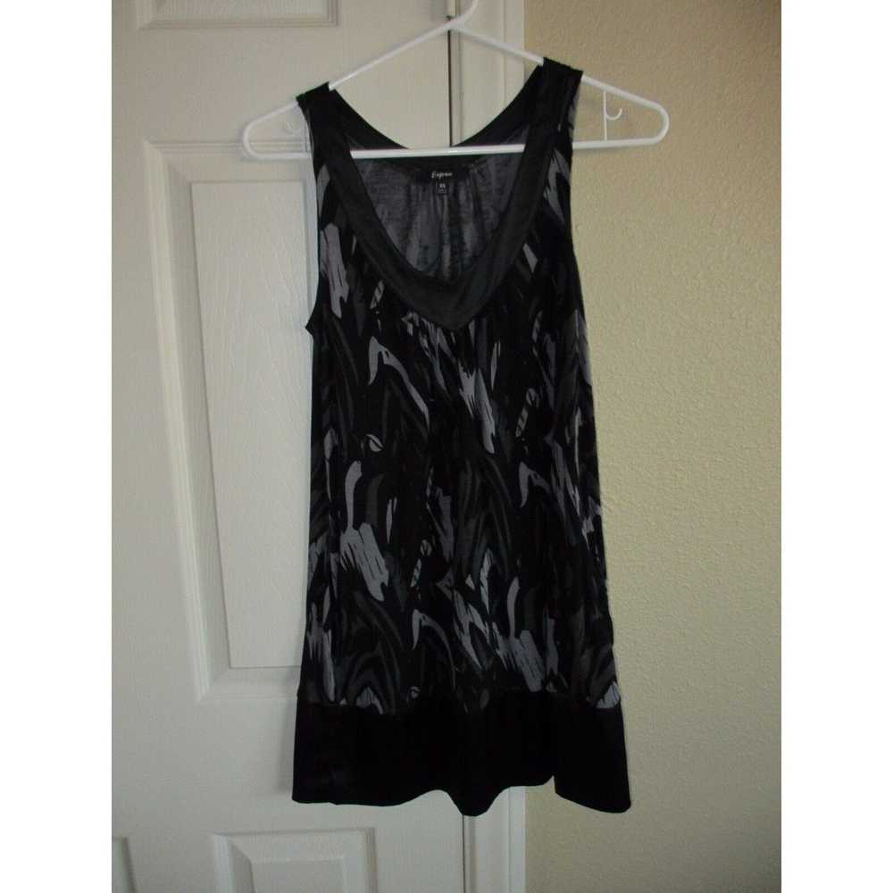 Express EXPRESS BLACK AND GREY SLEEVELESS TOP WIT… - image 3