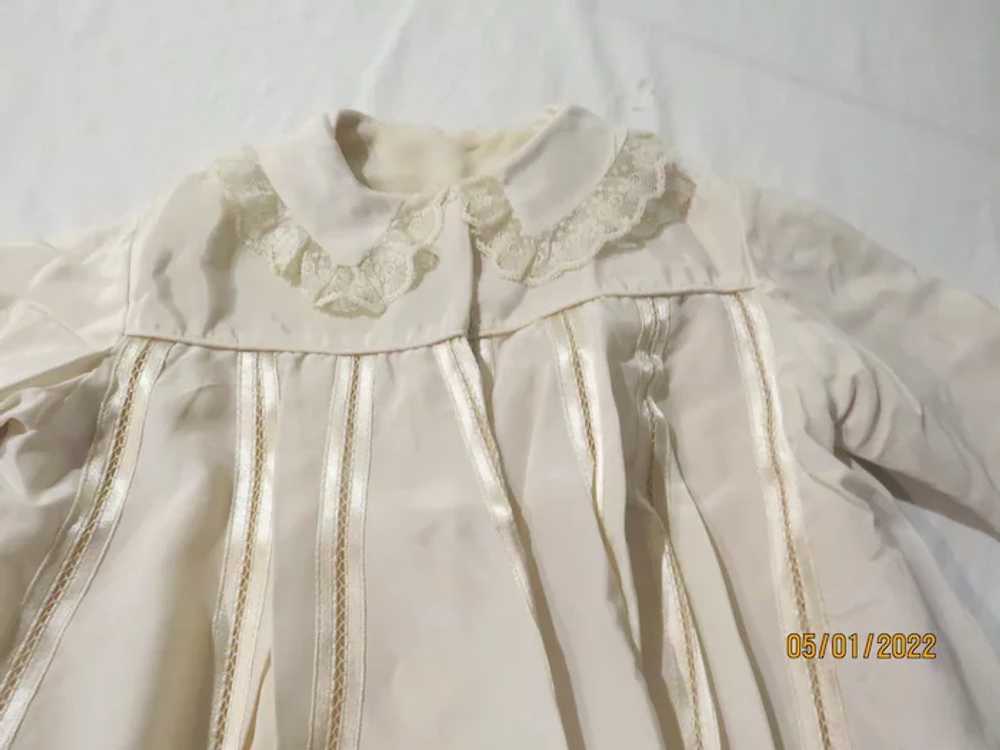 Lace Trimmed Christening Coat and Hat - image 2