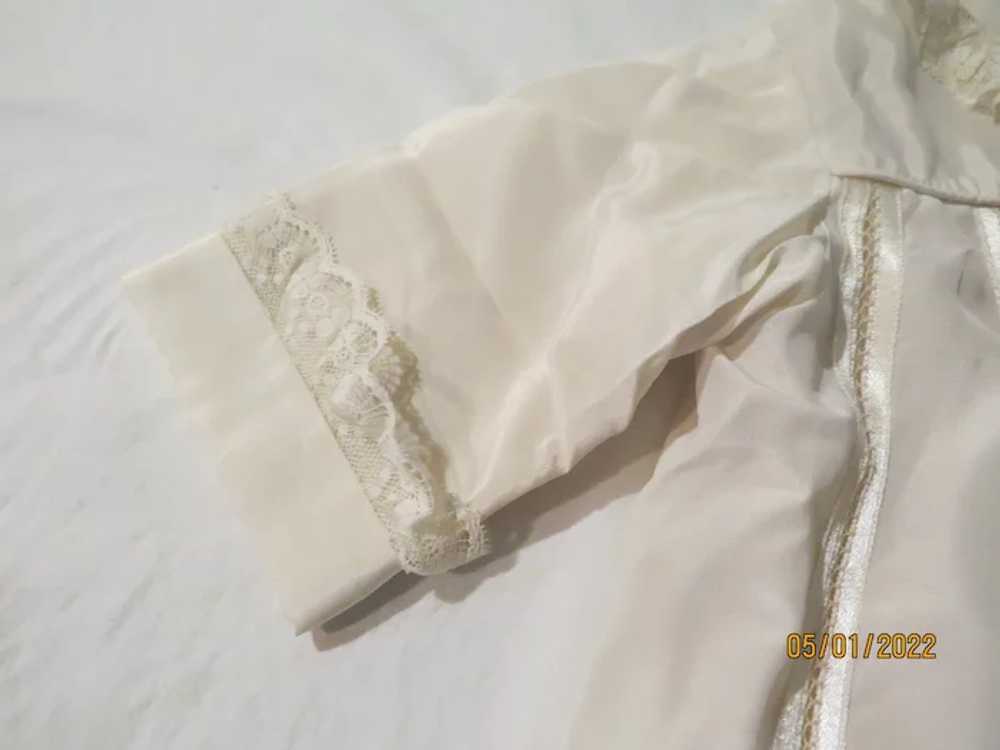 Lace Trimmed Christening Coat and Hat - image 3