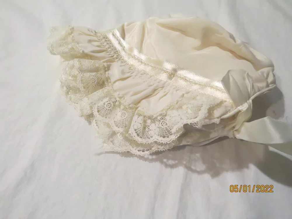 Lace Trimmed Christening Coat and Hat - image 9