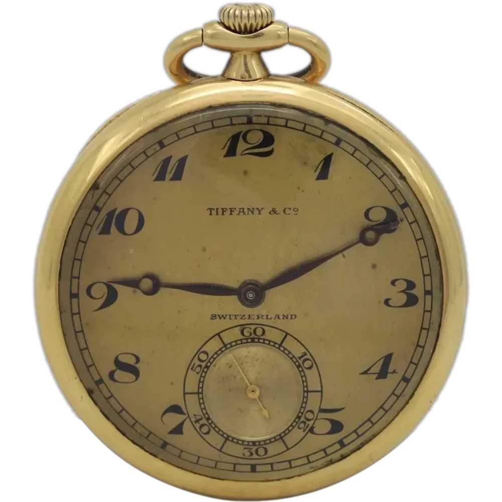 Vintage Tiffany & Co. 18k Yellow Gold Pocket Watch - image 1
