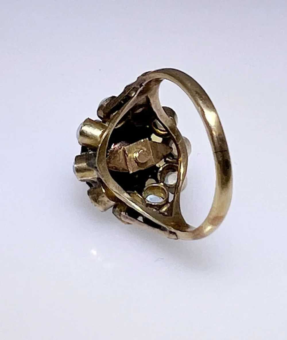Vintage 14kt gold Opal gemstone ring, princess st… - image 7