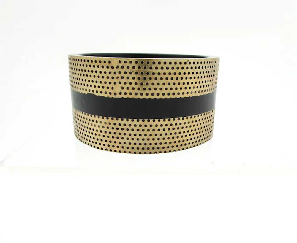 Horn Bangle with Double Metal Bands - image 2