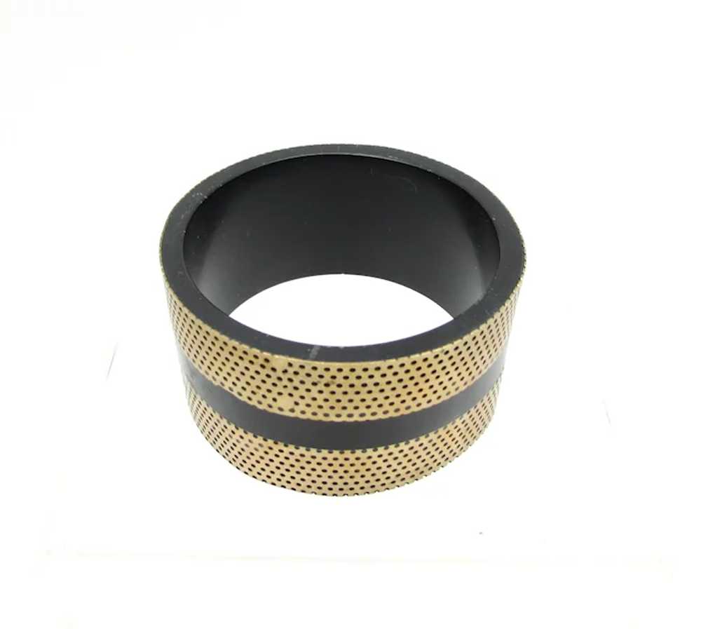 Horn Bangle with Double Metal Bands - image 4