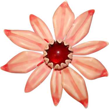 Pink Flower Pins, Vintage 1960s 