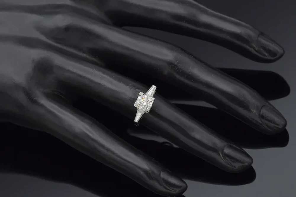 Antique Platinum 1.23 TCW Diamond Three-Stone Ban… - image 6