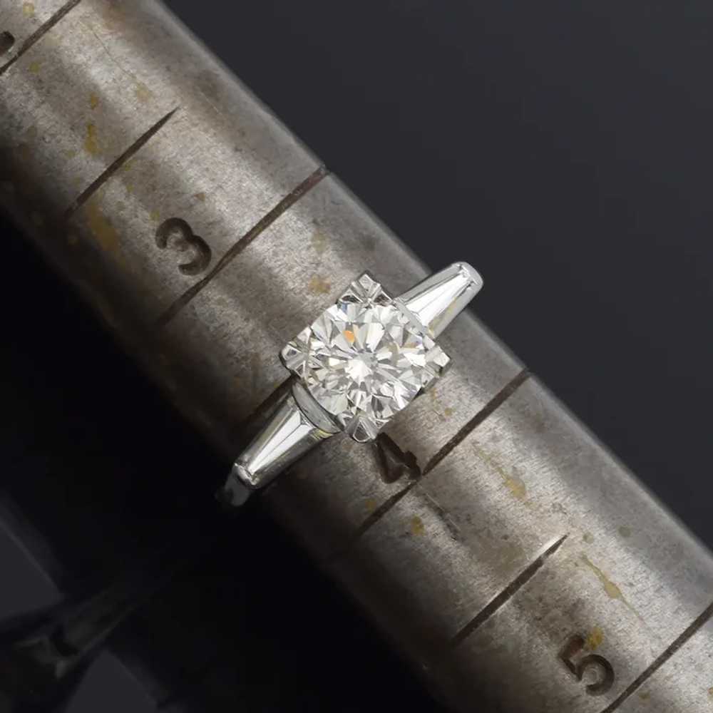 Antique Platinum 1.23 TCW Diamond Three-Stone Ban… - image 7