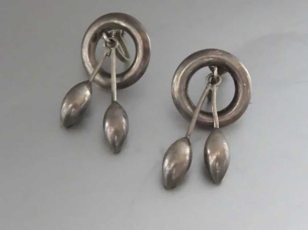 Vintage Sterling Silver Dangle Earrings Made in M… - image 2