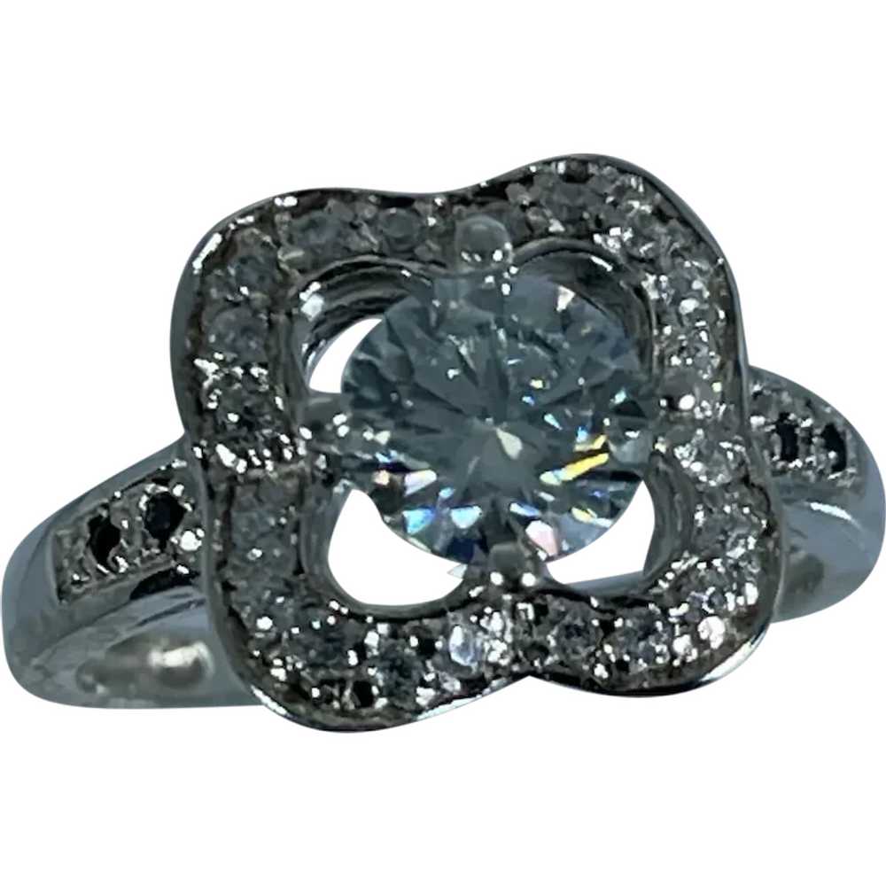 14k Moissanite & Diamonds Hand Crafted Ring - image 1