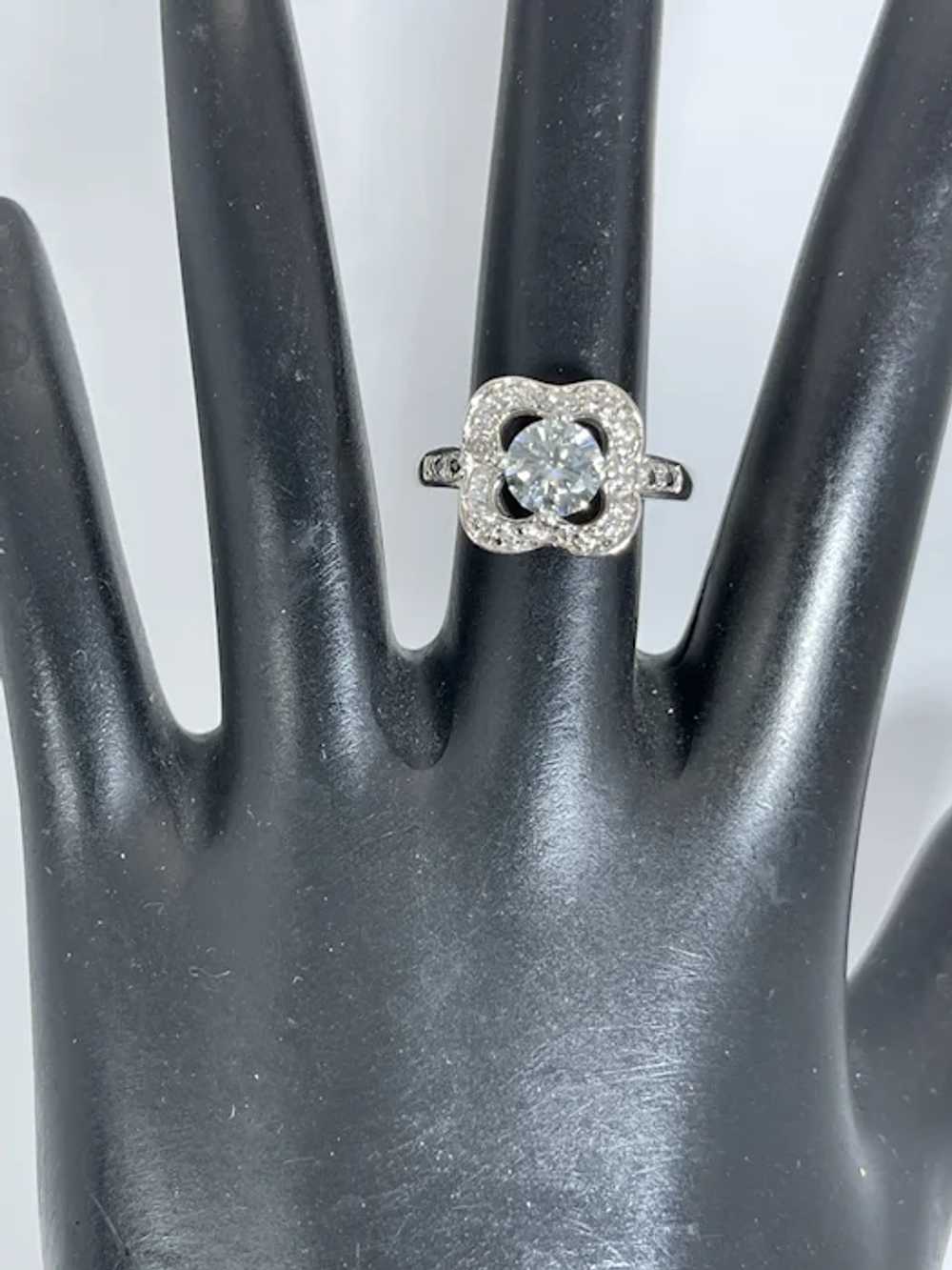 14k Moissanite & Diamonds Hand Crafted Ring - image 8