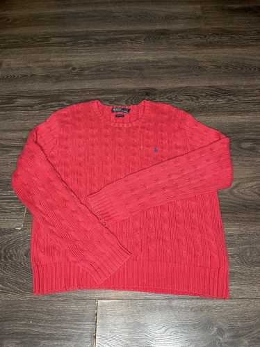 Polo Ralph Lauren Red cable-kint sweater