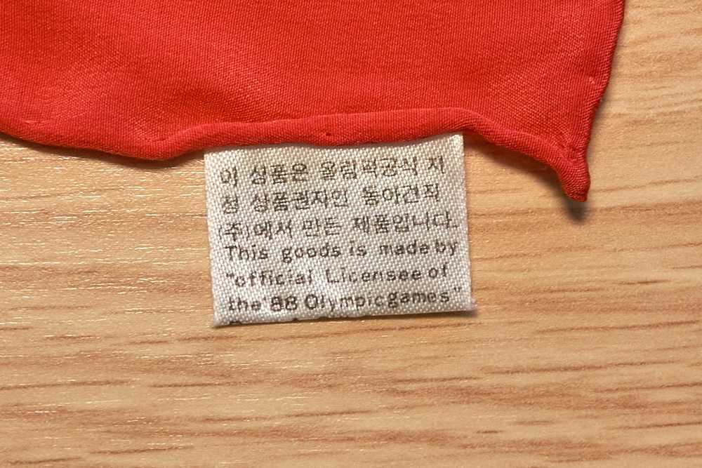Vintage 1988 Seoul Olympic LeeHaus Silk Scar 30x3… - image 5