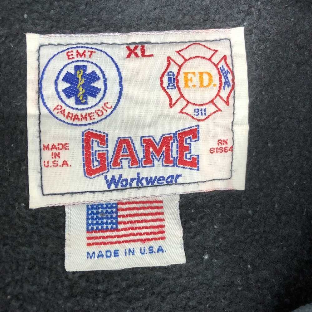 Vintage Vtg 90’ PARAMEDIC GAME USA Workwear Rugby… - image 4