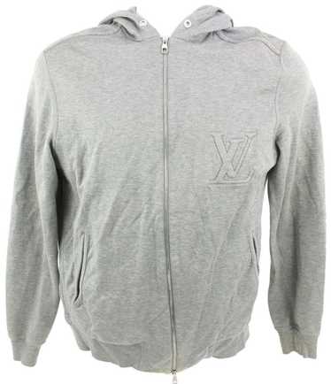 Louis Vuitton damier weave zip cardigan in gris fonce wool blend Grey  ref.698397 - Joli Closet