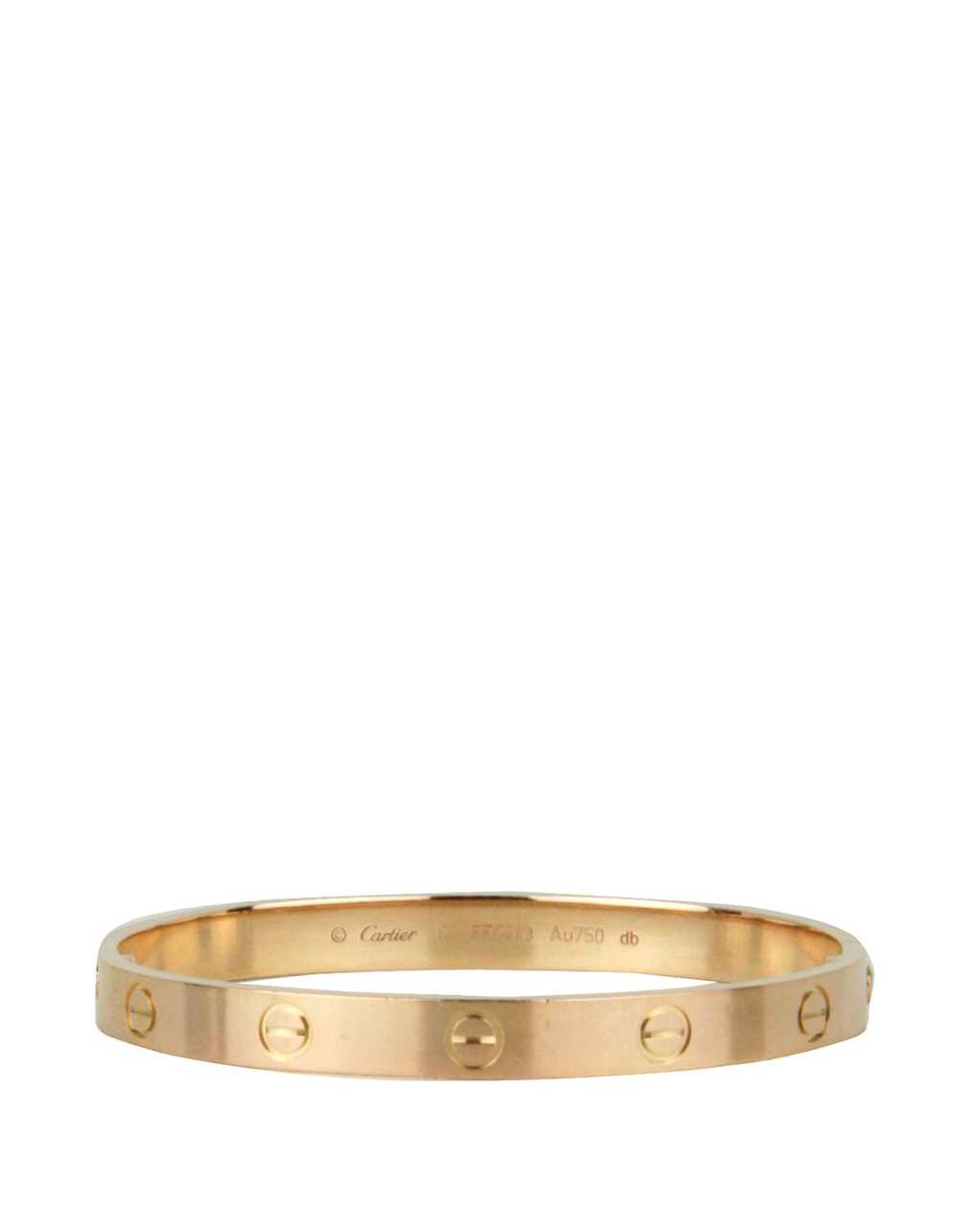 Cartier 18k Rose Gold LOVE Bracelet sz 17 - image 1