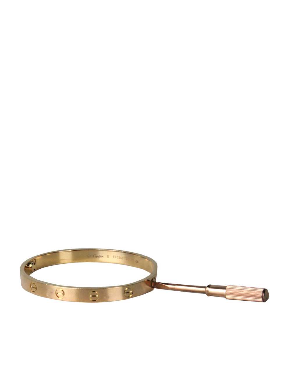 Cartier 18k Rose Gold LOVE Bracelet sz 17 - image 7