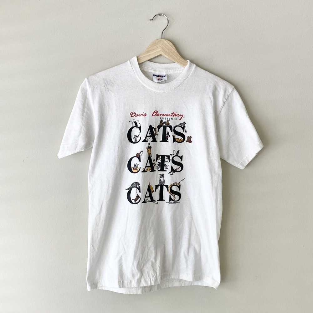 Made In Usa × Tee Shirt × Vintage Vintage Cats El… - image 1