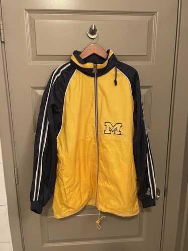 Men's Starter White/Navy Michigan Wolverines Breakaway Hoodie Quarter-Zip  Pullover Jacket
